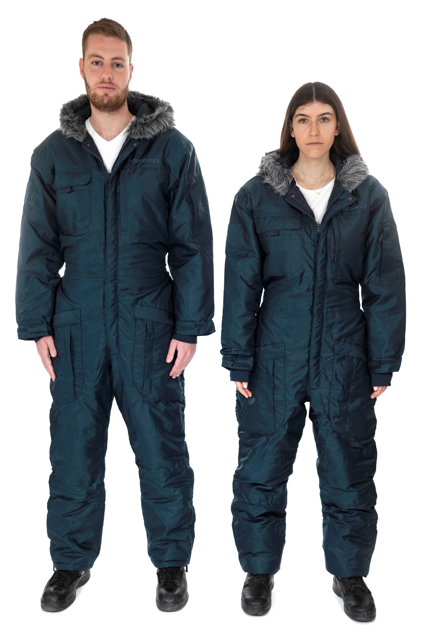 Insulated Snowsuit for Extreme Cold – Military One-Piece Ski Suit Navy blue