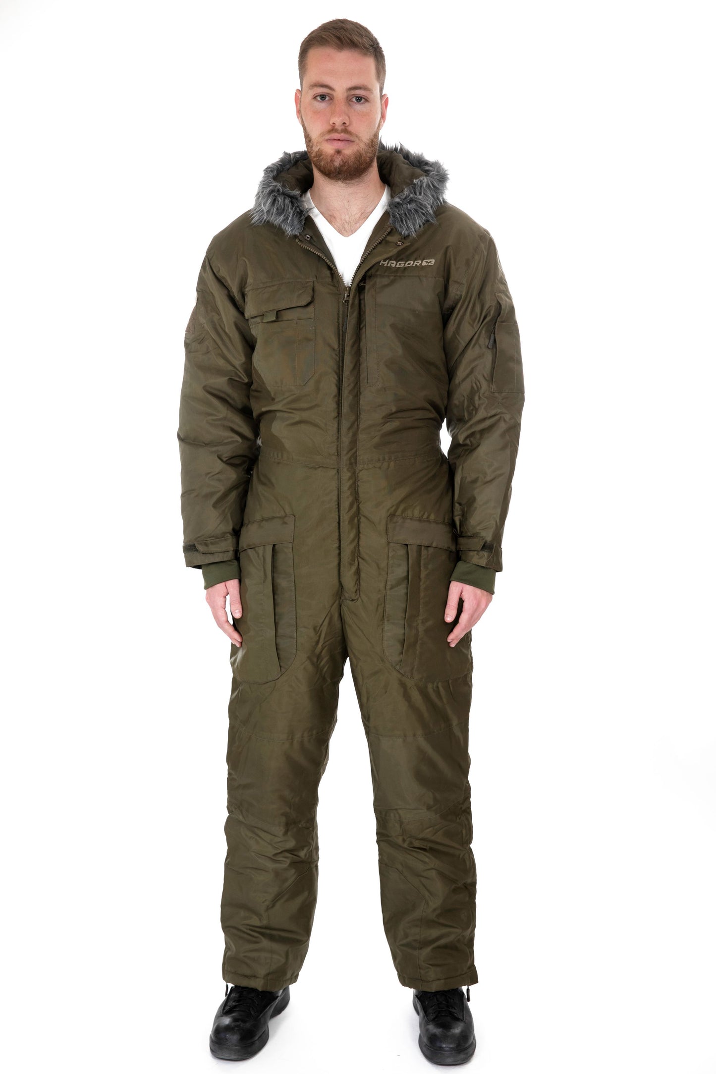 Insulated Snowsuit for Extreme Cold – Military One-Piece Ski Suit Green